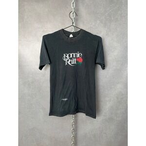 Vintage Bonnie Raitt T-Shirt Solar Future Graphic‎ Tee Black Cotton M 38/40